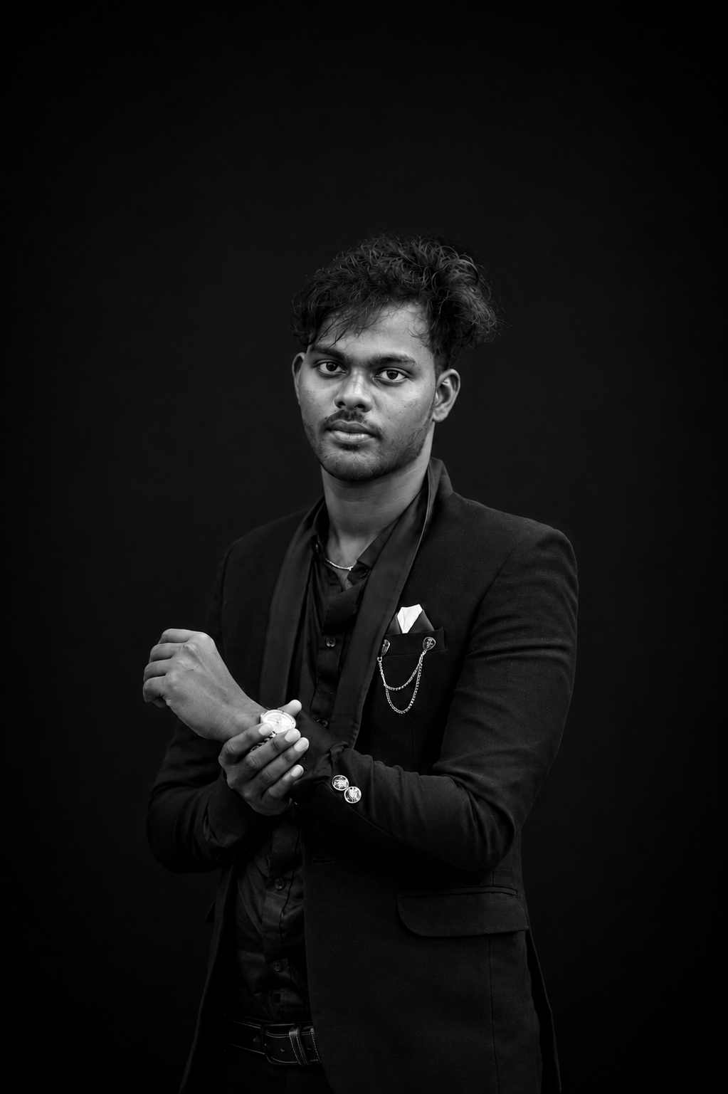 Jerald in a black suit